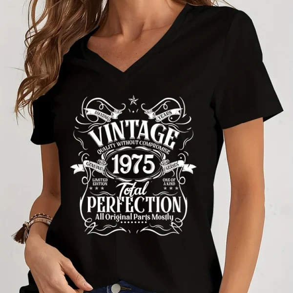 Harajuku Fashion Vintage 1974/1975 Total Perfection Black Tshirt