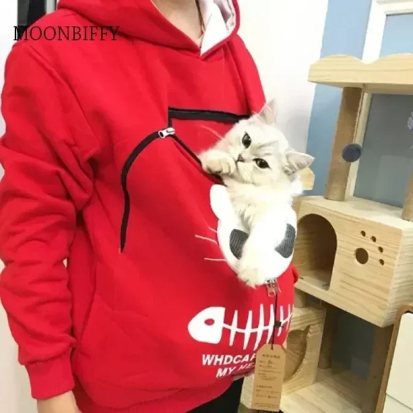 Winter Hoodies Animal Pouch Hood Pullover